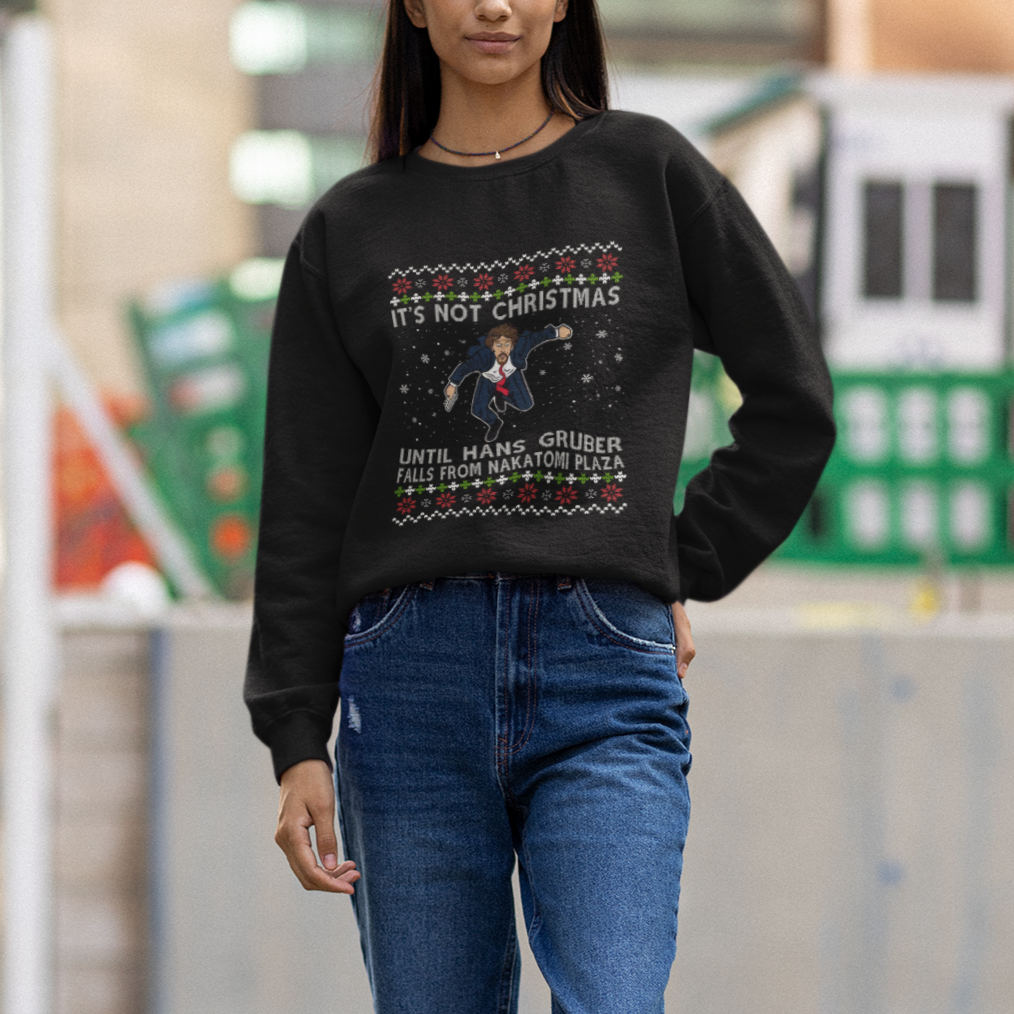 Nakatomi Plaza Sweatshirt It's Not Christmas Until Hans Gruber Falls - Wonder Print Shop