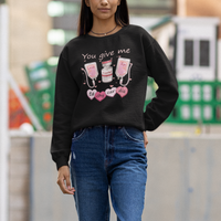 Valentine's Day Sweatshirt You Give Me Tachycardia ICU Nurse Life - Wonder Print Shop