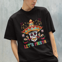 Funny Cinco De Mayo T Shirt Cinco De Mayo Let's Fiesta Mexican Sugar Skull Mexican Party - Wonder Print Shop