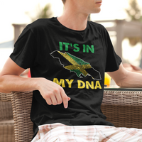 Jamaica T Shirt It's In My DNA Proud Jamaican Flag Map Jamaica Reggae - Wonder Print Shop
