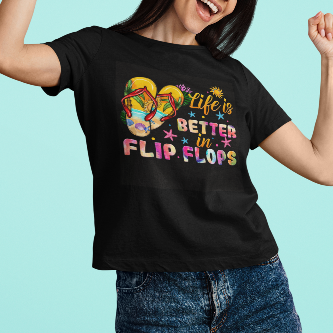 Summer Vibes T Shirt Life Is Better In Flip Flops Hello Summer Vacation Beach Vibes - Wonder Print Shop