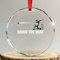 Cricket Player Crystal Glass Ornament Bring The Heat Batting