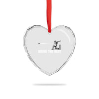 Cricket Player Heart Crystal Glass Ornament Bring The Heat Batting