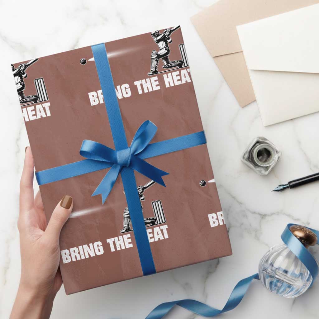 Cricket Player Wrapping Paper Roll Bring The Heat Batting