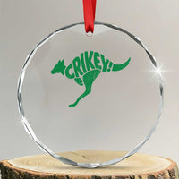 Crikey Australian Kangaroo Oz Slang Australia Crystal Glass Ornament