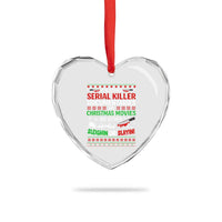 Crime Documentaries Ugly Christmas Heart Crystal Glass Ornament Funny Horror Xmas Slaying Or Sleighing - Wonder Print Shop