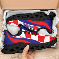 Croatia 2026 Football Clunky Sneakers Go Hrvatska Checkerboard Curve Stylized - Wonder Print Shop