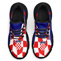 Croatia 2026 Football Clunky Sneakers Go Hrvatska Checkerboard Curve Stylized - Wonder Print Shop