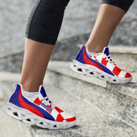 Croatia 2026 Football Clunky Sneakers Go Hrvatska Checkerboard Curve Stylized - Wonder Print Shop