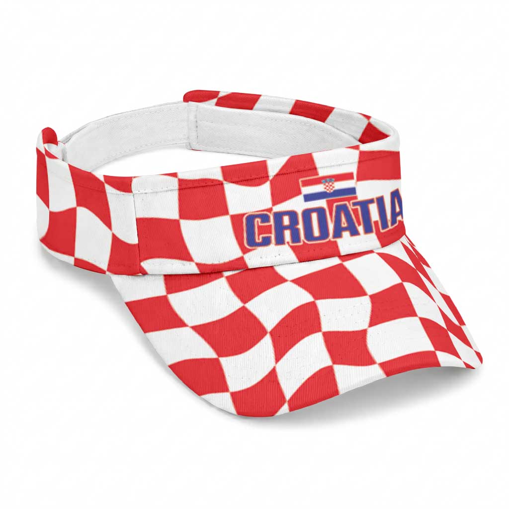 Croatia 2026 Football Sun Visor Cap Hrvatska - Ajmo Vatreni