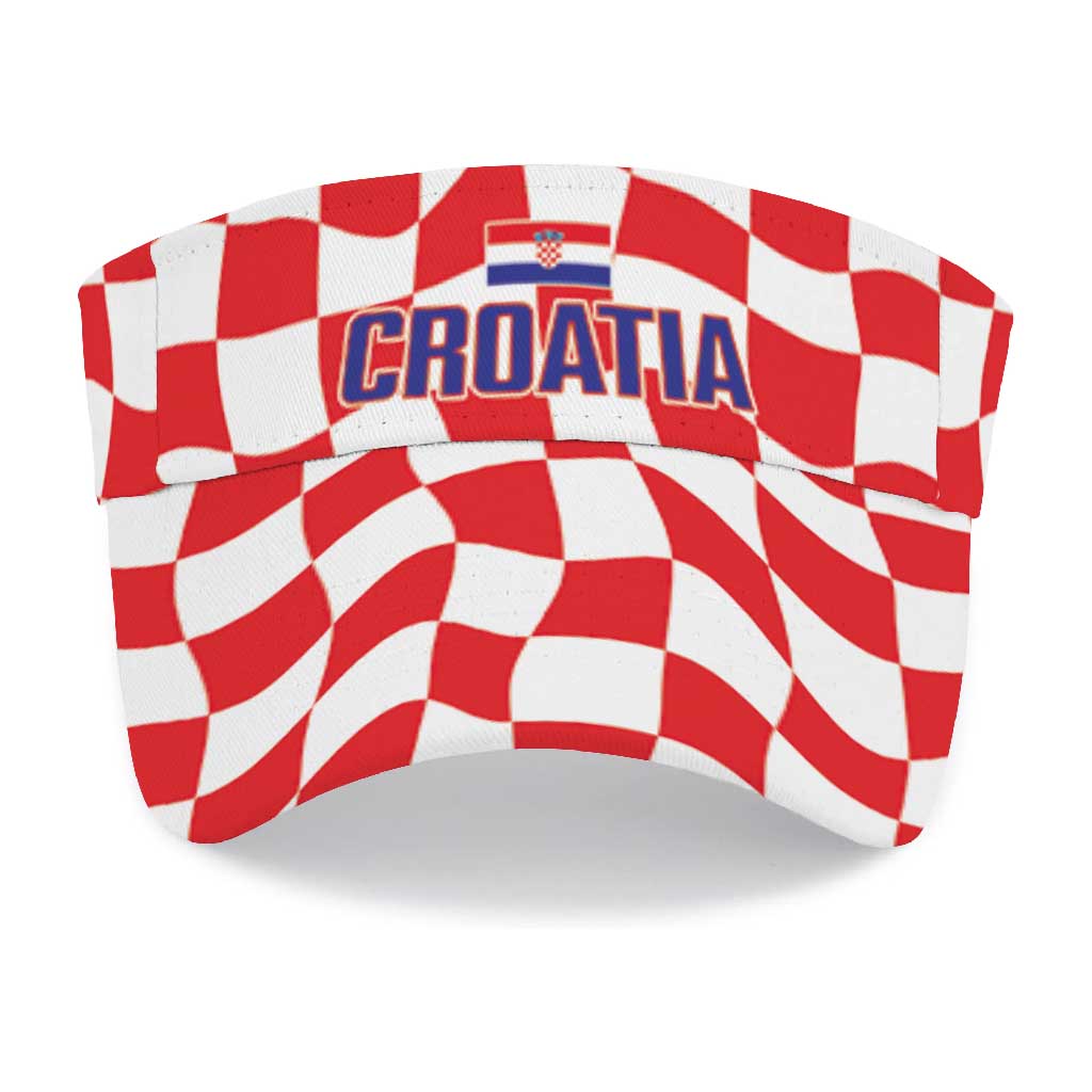 Croatia 2026 Football Sun Visor Cap Hrvatska - Ajmo Vatreni