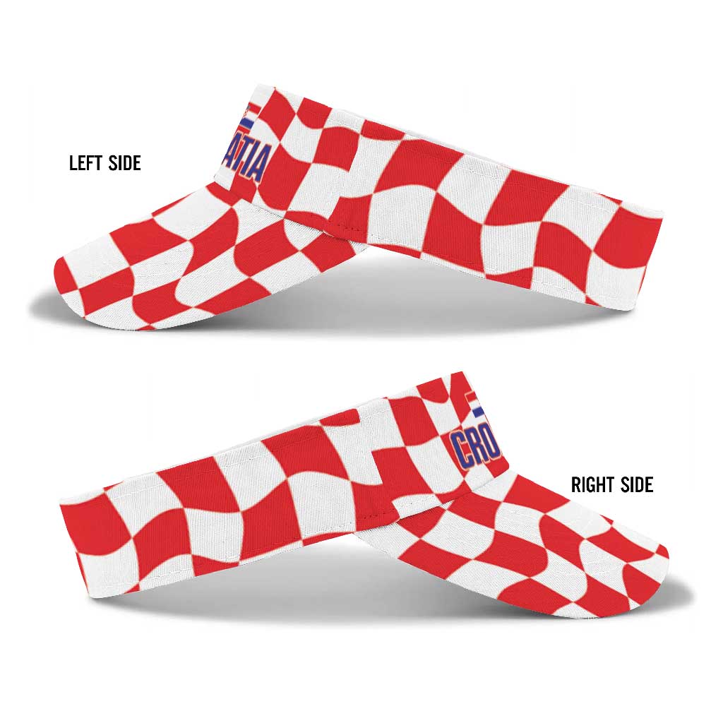 Croatia 2026 Football Sun Visor Cap Hrvatska - Ajmo Vatreni