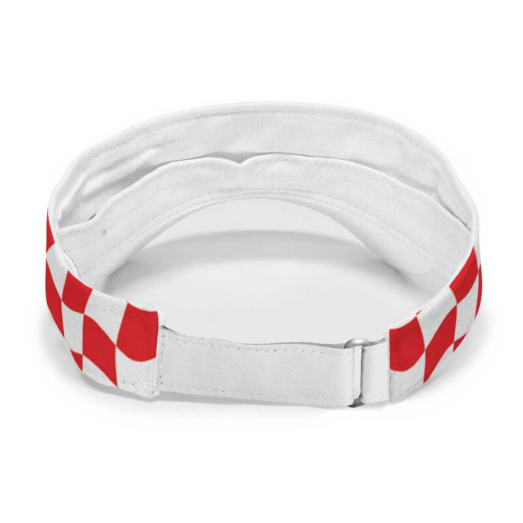 Croatia 2026 Football Sun Visor Cap Hrvatska - Ajmo Vatreni