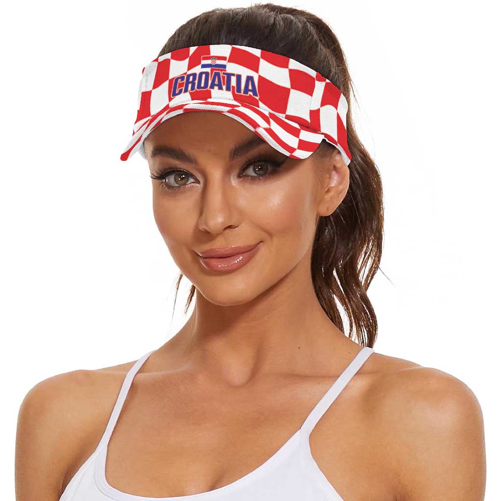 Croatia 2026 Football Sun Visor Cap Hrvatska - Ajmo Vatreni