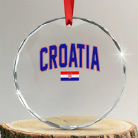 Croatia Flag Crystal Glass Ornament Vintage Hrvatska Flag Zagreb Croatian Jersey Retro