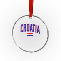 Croatia Flag Crystal Glass Ornament Vintage Hrvatska Flag Zagreb Croatian Jersey Retro