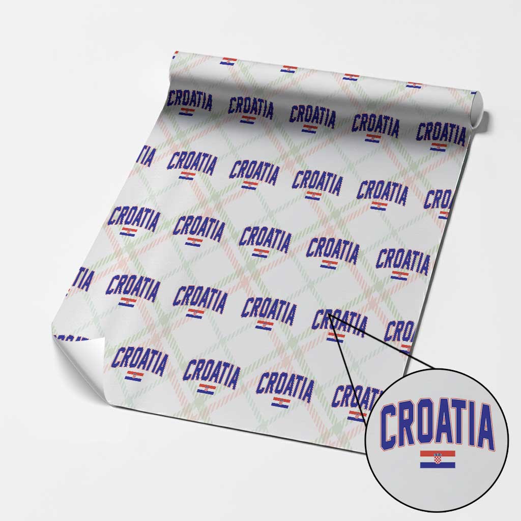 Croatia Flag Wrapping Paper Roll Vintage Hrvatska Flag Zagreb Croatian Jersey Retro