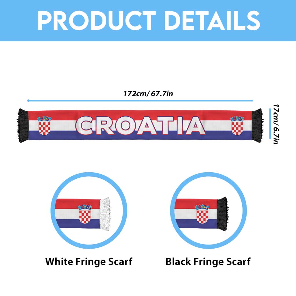 Croatia Football 2026 Soccer Scarf Flag Style