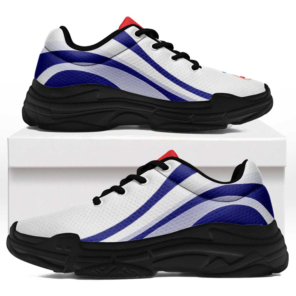 Croatia Football Chunky Sneakers Flag-Inspired Curve Style