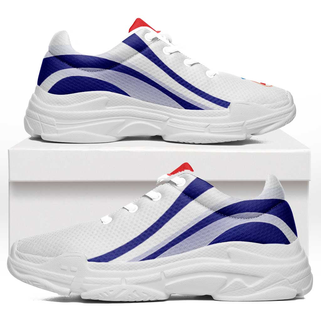 Croatia Football Chunky Sneakers Flag-Inspired Curve Style