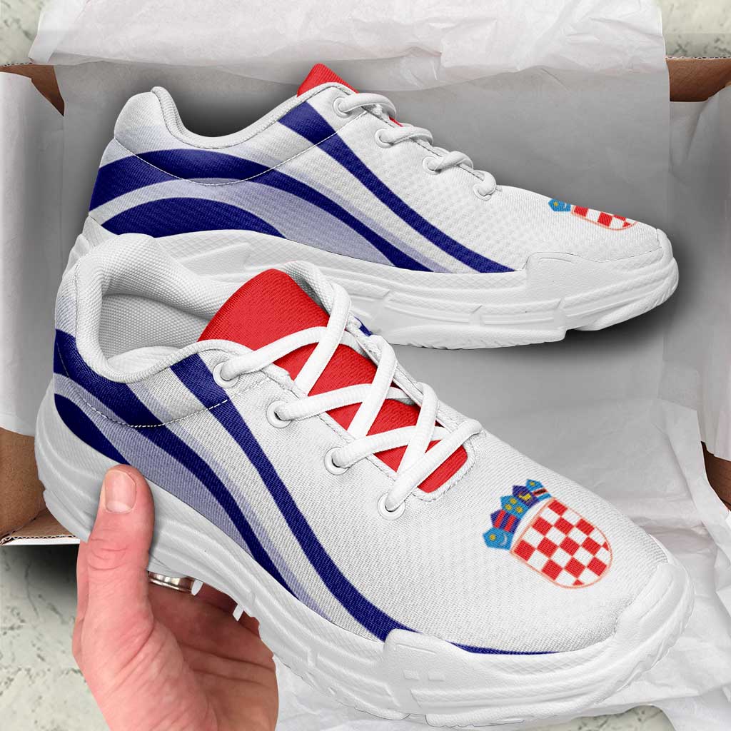 Croatia Football Chunky Sneakers Flag-Inspired Curve Style