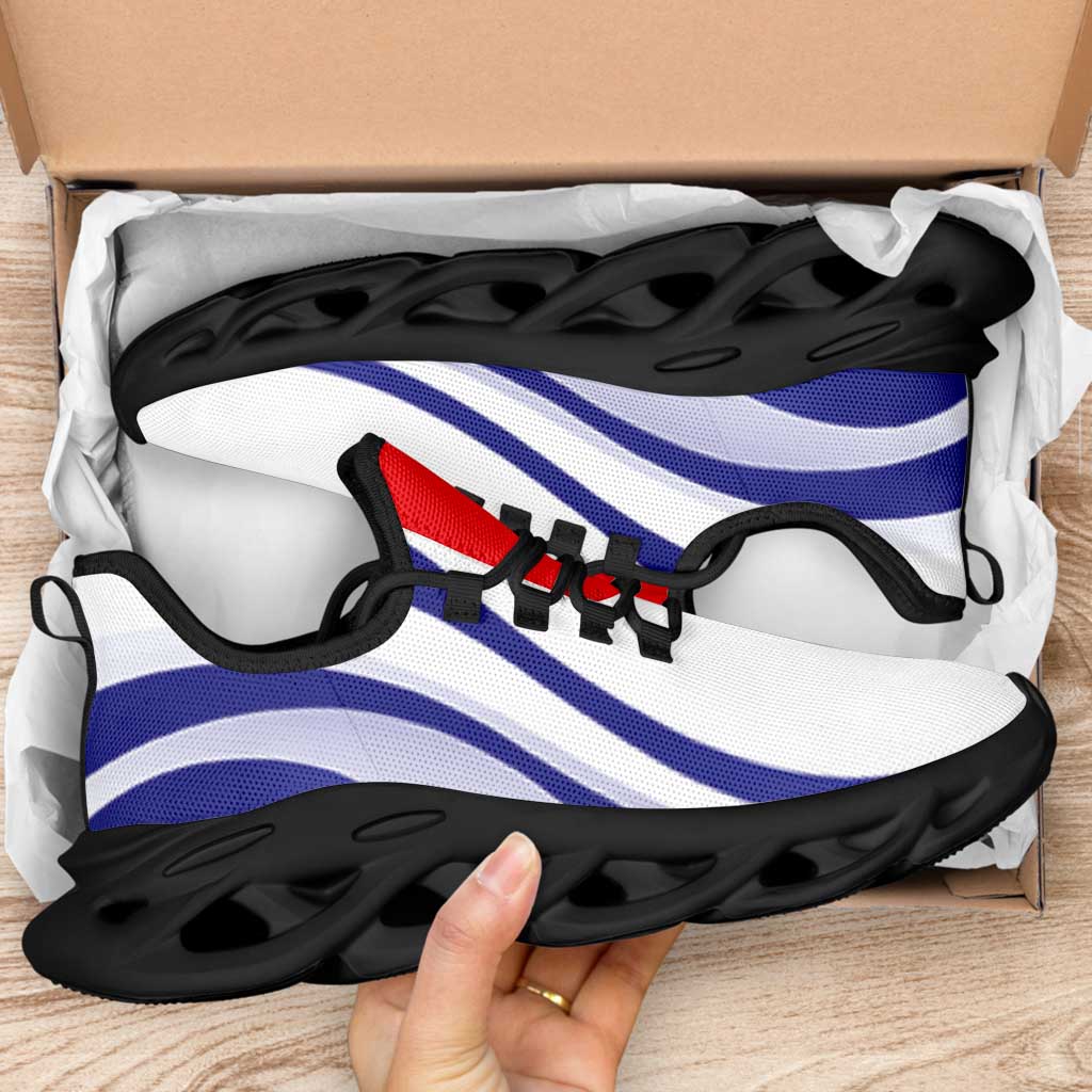 Croatia Football Clunky Sneakers Flag-Inspired Curve Style