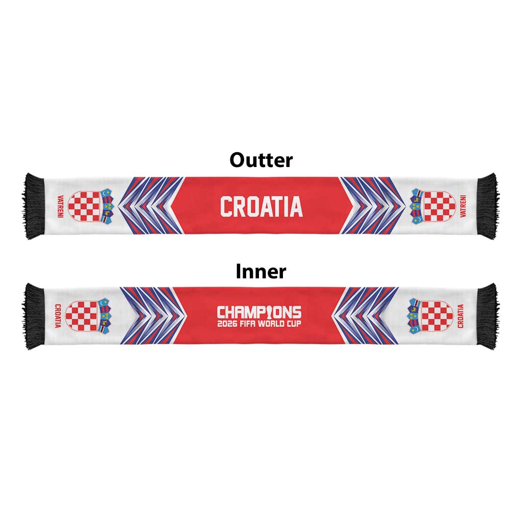 Croatia Football Nations 2026 Soccer Scarf Sporty Pattern