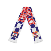 Croatia Football Personalized Soccer Scarf Checkerboard Pattern with Glagolitic Script Away Color