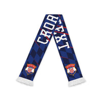Croatia Football Personalized Soccer Scarf Glagolitic Script Checkerboard Sporty Style Away Color