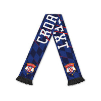 Croatia Football Personalized Soccer Scarf Glagolitic Script Checkerboard Sporty Style Away Color