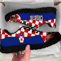 Croatia Football Sneakers Marten In Hole With Checkered Patterns
