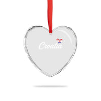 Croatia Heart Crystal Glass Ornament Hrvatska Simple Love Croatian Flag Heart