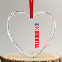 Croatia Heart Crystal Glass Ornament Vintage Hrvatska Zagreb Croatian