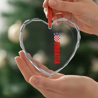 Croatia Heart Crystal Glass Ornament Vintage Hrvatska Zagreb Croatian
