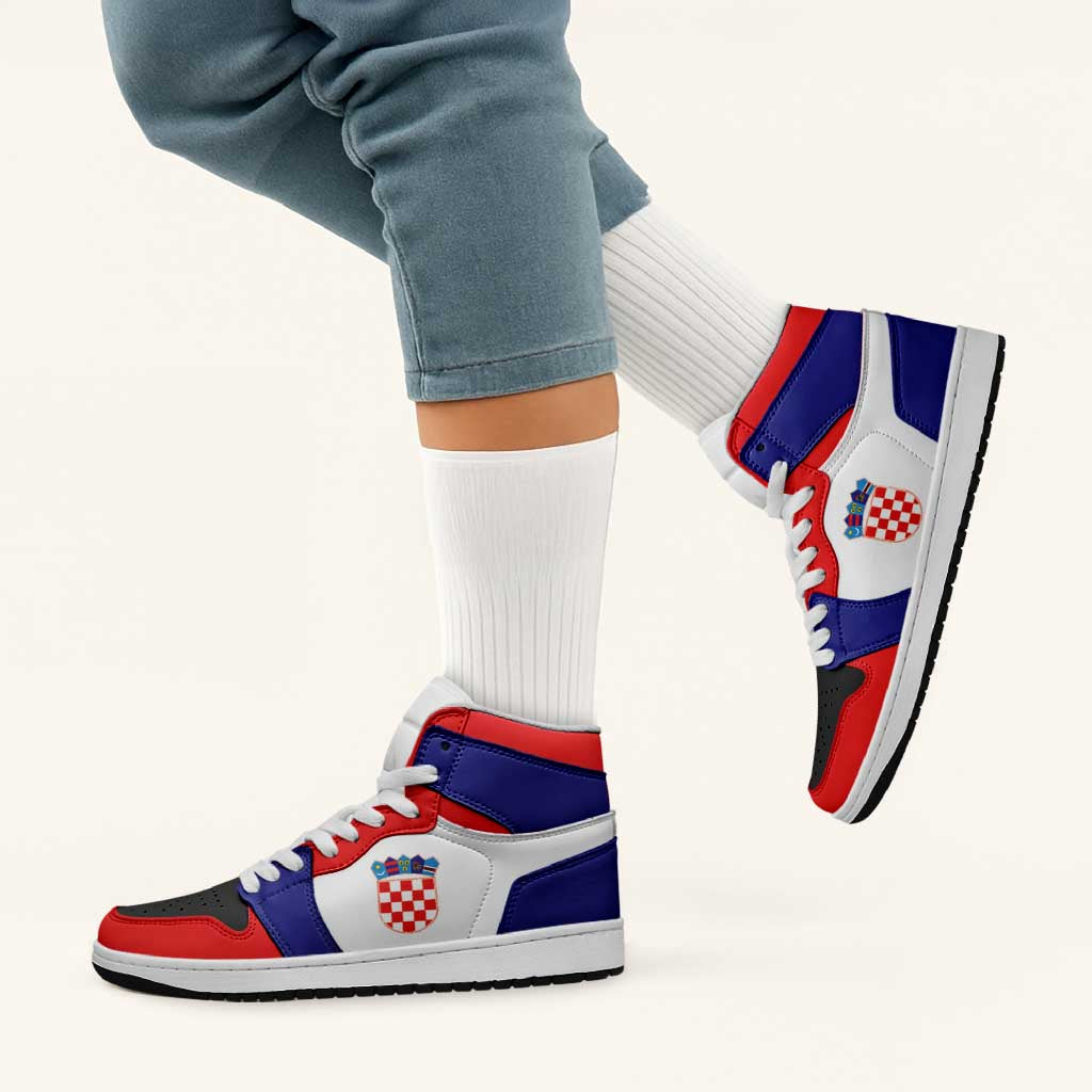 Croatia High Sneakers AJ1 Classic National Flag Style - Wonder Print Shop