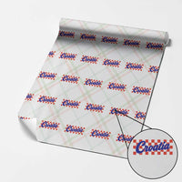 Croatia Wrapping Paper Roll Checkered Retro Hrvatska Zagreb Croatian