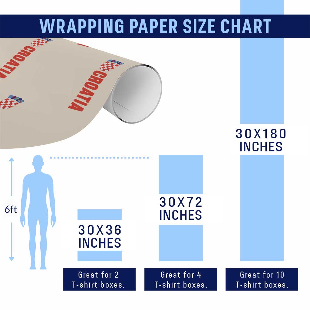 Croatia Wrapping Paper Roll Vintage Hrvatska Zagreb Croatian
