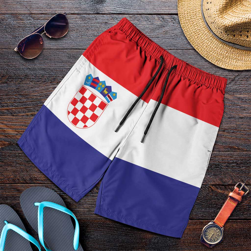 Croatia Shorts for Men National Flag Colors - Wonder Print Shop