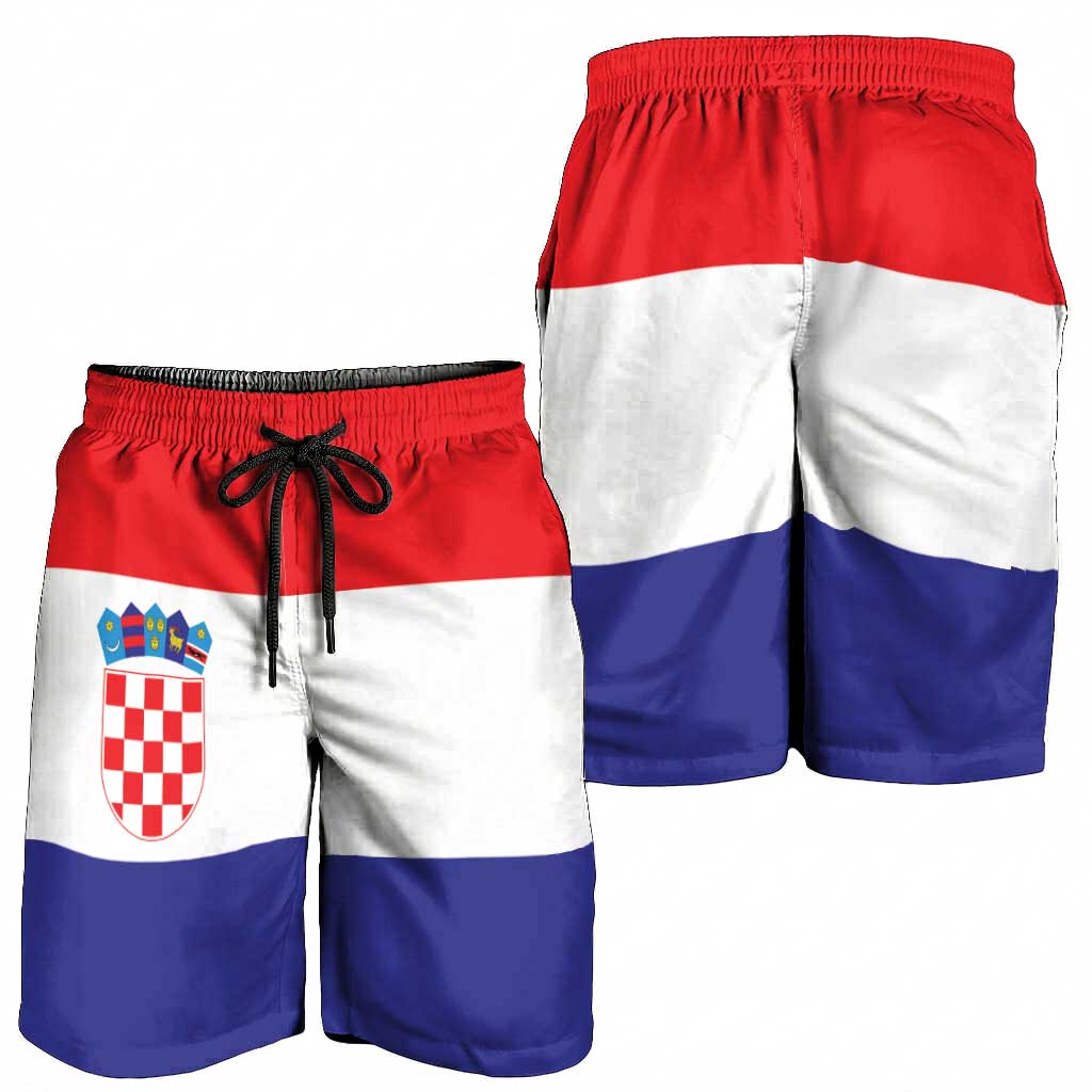 Croatia Shorts for Men National Flag Colors - Wonder Print Shop