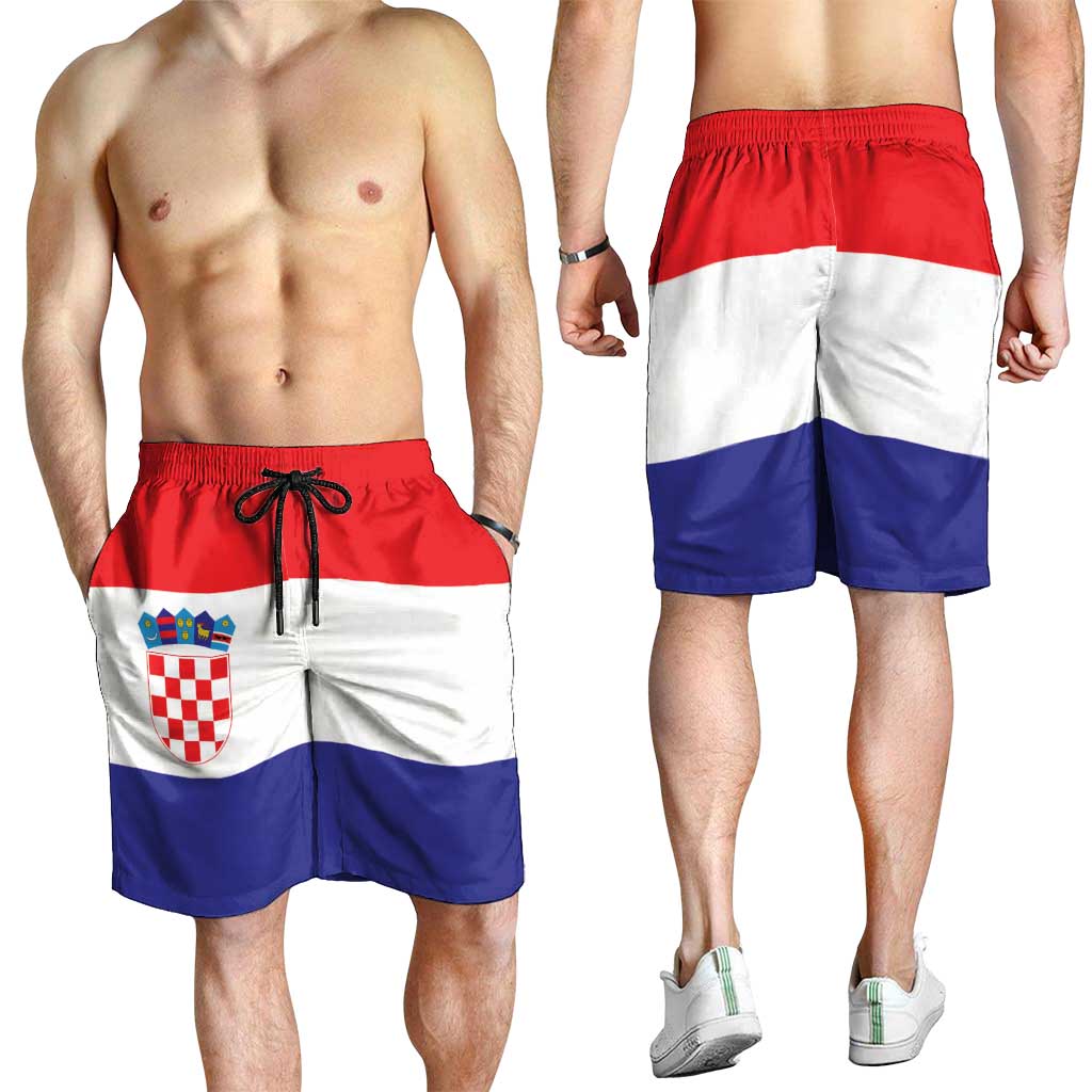 Croatia Shorts for Men National Flag Colors - Wonder Print Shop
