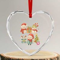 Crochet Christmas Heart Crystal Glass Ornament Funny Xmas Gift For Crocheter - Wonder Print Shop
