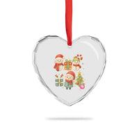 Crochet Christmas Heart Crystal Glass Ornament Funny Xmas Gift For Crocheter - Wonder Print Shop