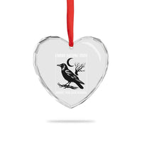 Crows Before Bros Support Your Local Murder Heart Crystal Glass Ornament Funny Crow Lovers - Wonder Print Shop