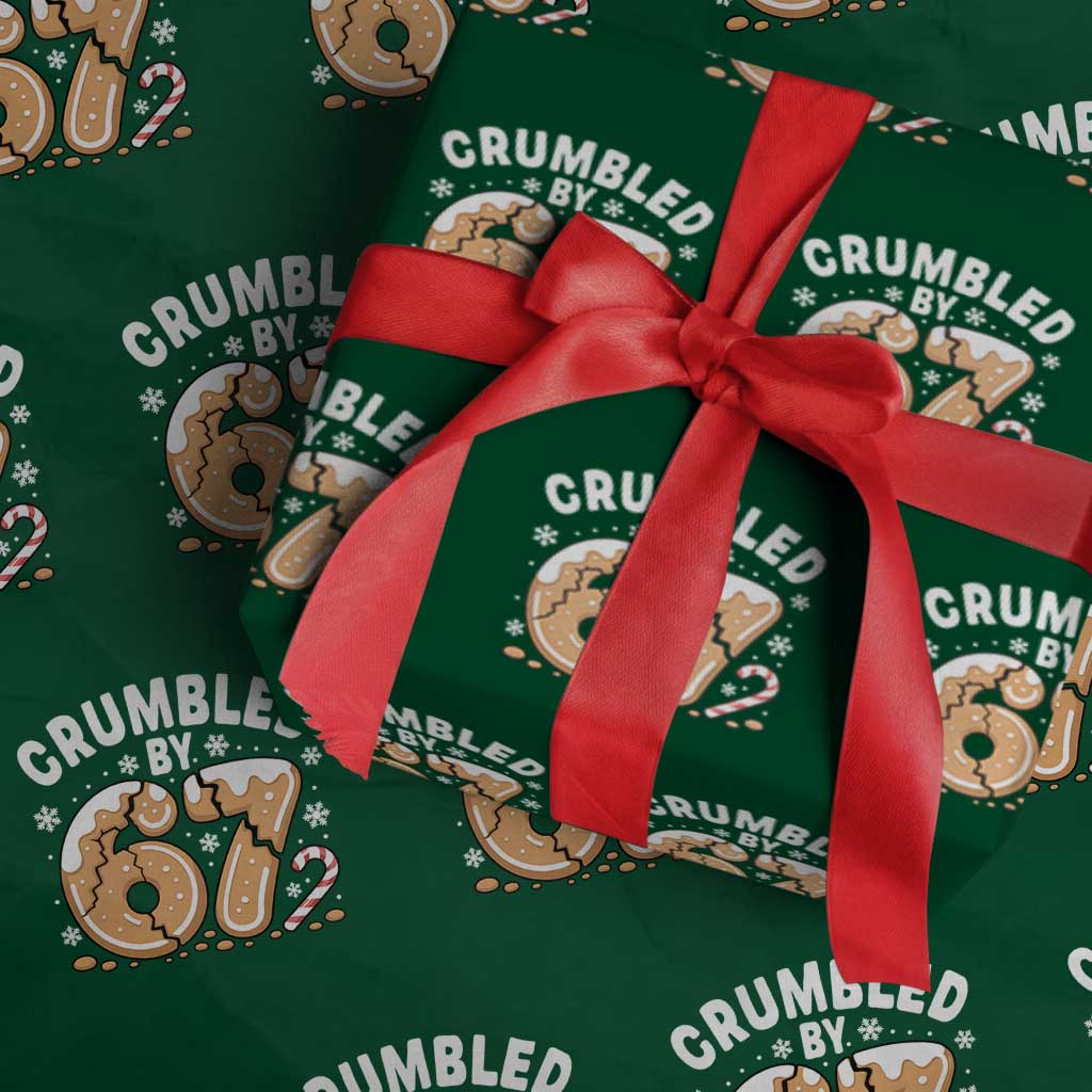Crumbled by 67 Wrapping Paper Roll Funny Gingerbread Christmas Meme Cookie Chaos - Wonder Print Shop
