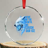 Crush Ice Crystal Glass Ornament Wolf Human Rights Protest