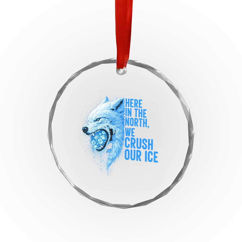 Crush Ice Crystal Glass Ornament Wolf Human Rights Protest