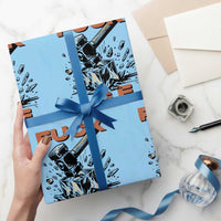Crush Ice Protest Graphic Wrapping Paper Roll Sledgehammer Smash Against Ice Political Resistance