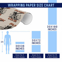 Crush Ice Protest Graphic Wrapping Paper Roll Sledgehammer Smash Against Ice Political Resistance