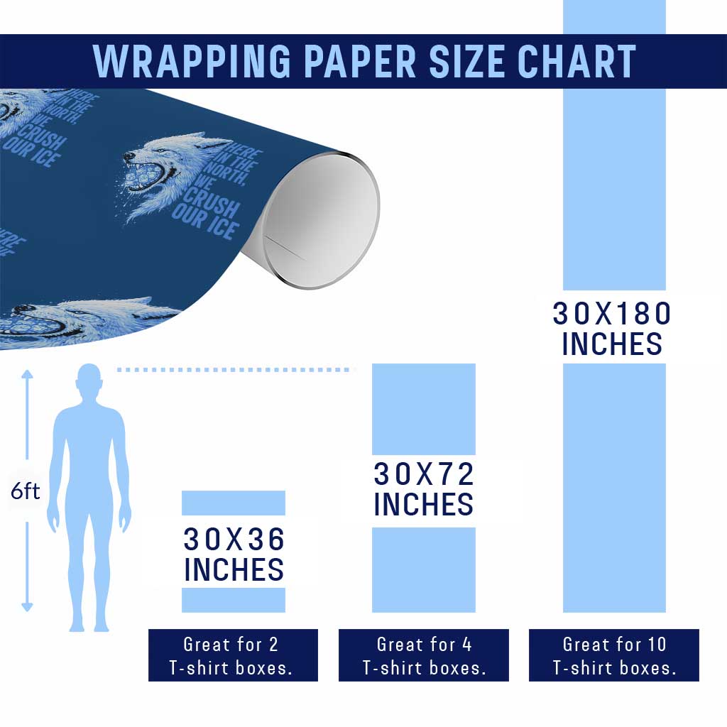 Crush Ice Wrapping Paper Roll Wolf Human Rights Protest