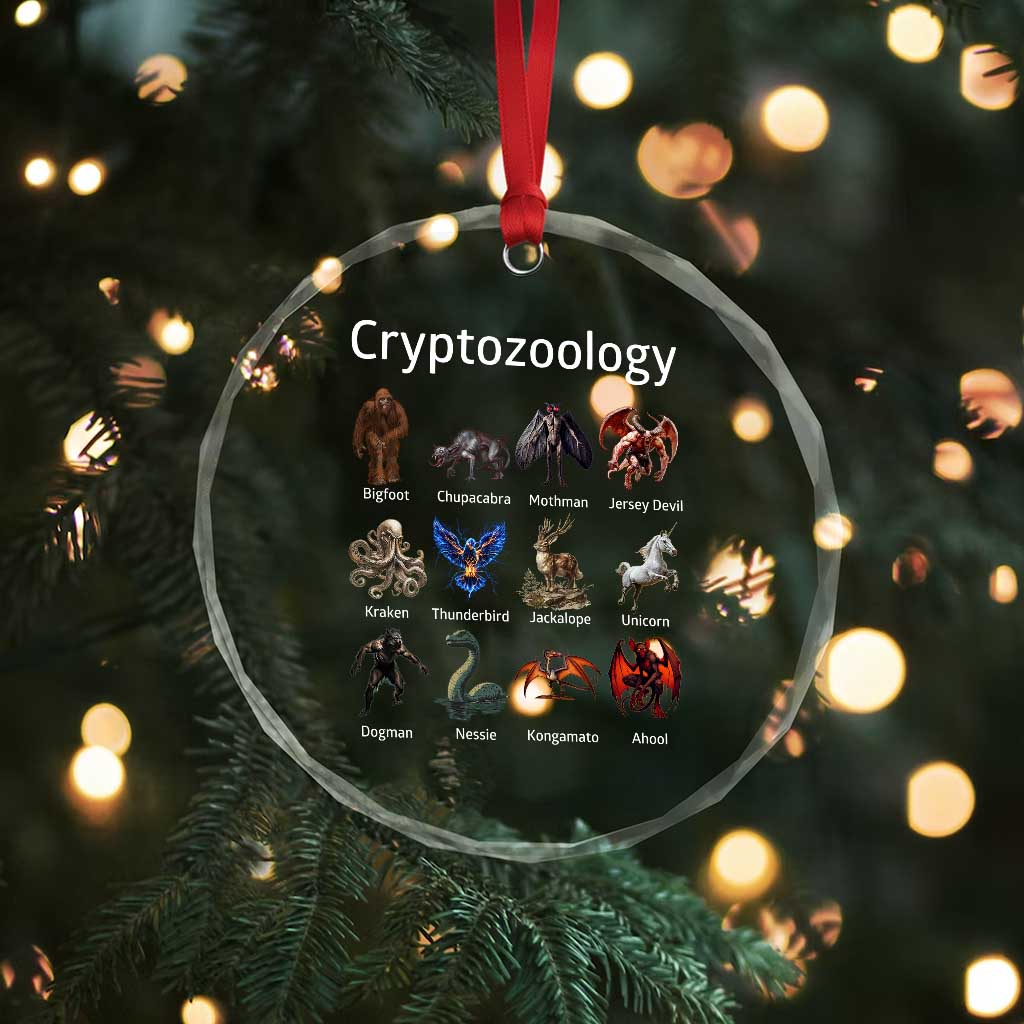 Cryptid Creatures Crystal Glass Ornament Cryptozoology Fantasy Mythical Monsters TS02